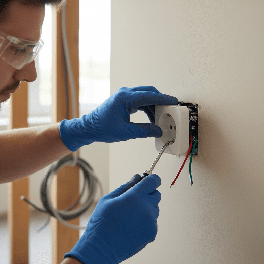 Outlet and switch installation