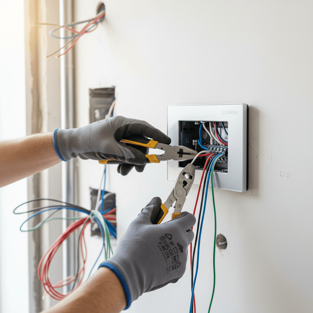 VOLTIAX electrician installing electrical panel